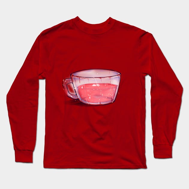 Blood Teacup Long Sleeve T-Shirt by zavekey